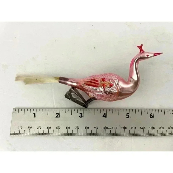 Antique German Blown Glass Clip on Birds with Tails Christmas Ornaments VTG - Picture 7 of 16